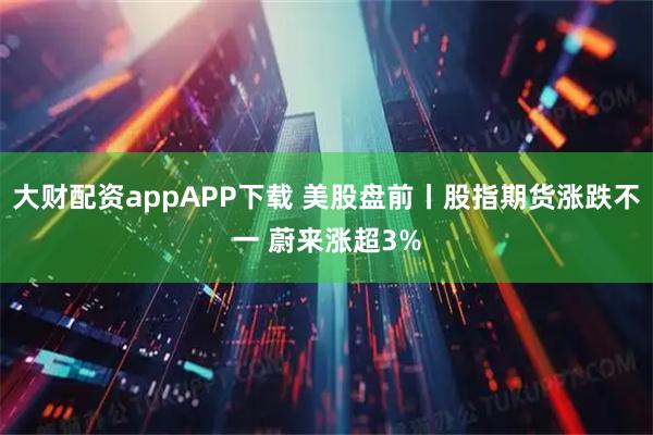 大财配资appAPP下载 美股盘前丨股指期货涨跌不一 蔚来涨超3%